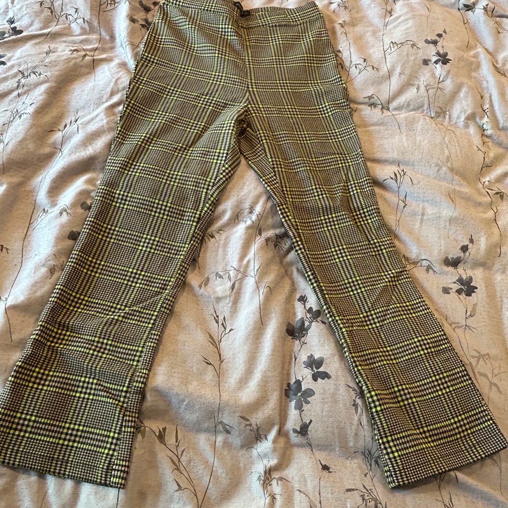Urban Outfitters Kick Flare Cropped Plaid Pant